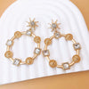 Retro court style earrings