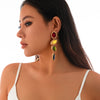 Vintage Bohemian style pendant earrings