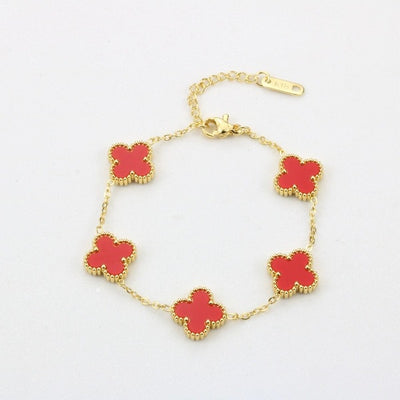 Four leaf clover bracelet for women