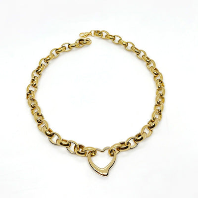 Heart-shaped bracelet necklace