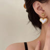 Pearl heart spicy girl earrings