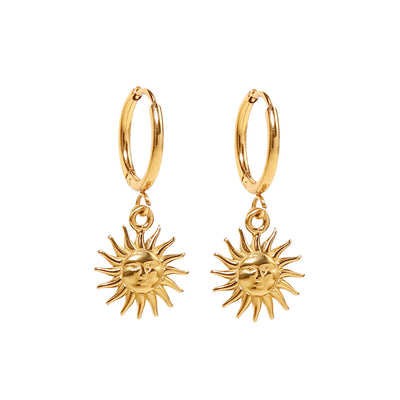 Retro Sun Earrings for Women