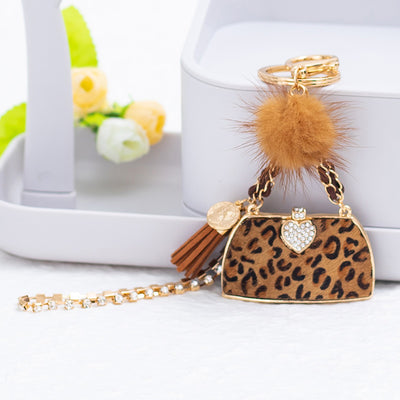 Retro Women's bag pendant keychain