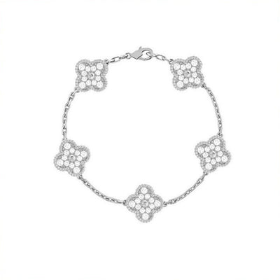 Four leaf clover bracelet for women