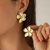 Ginkgo leaf flower earrings