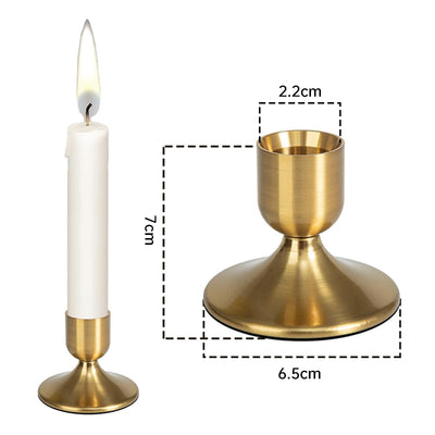 Gold candle holder