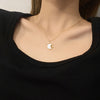 Round shell pendant necklace for women