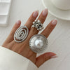 Imitation pearl ring