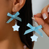 Small Fresh Bow Ribbon Earrings