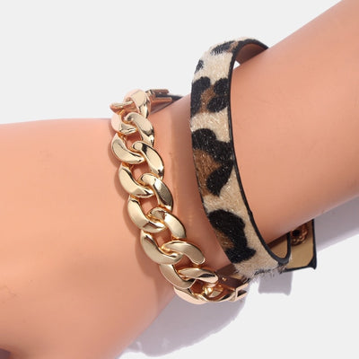 Leopard Bangle Bracelets For Women