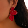 Pink drip oil petal earrings