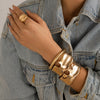 Irregular concave convex V-shaped notch bracelet