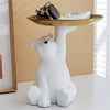 Polar bear landing storage ornament