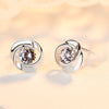 Women's rose petal earrings