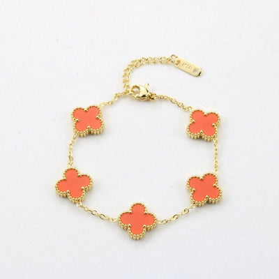 Four leaf clover bracelet for women