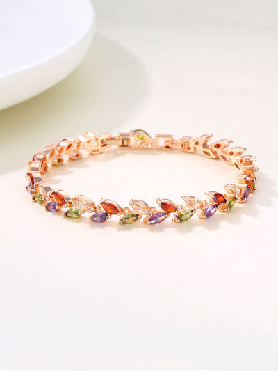 Crystal Willow Leaf Bracelet