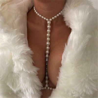 Sexy pearl chain necklaces