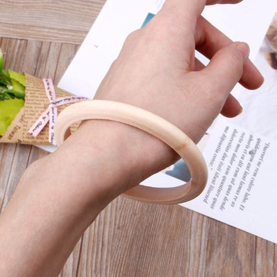 Unfinished Blank Wood Bangle Bracelets