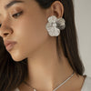 Ginkgo leaf flower earrings