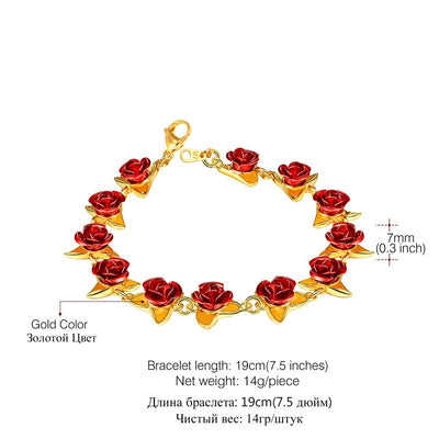 Red Rose Flowers Mother's Day Gift  Bracelets