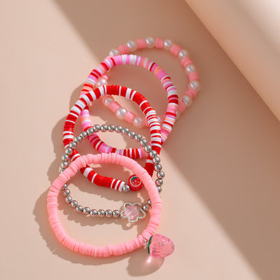 Sweet acrylic bracelet set