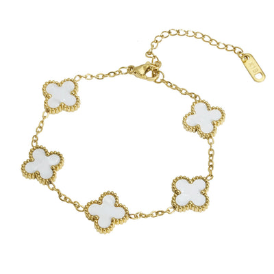 Four leaf clover bracelet for women