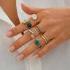 French retro luxury style ring set