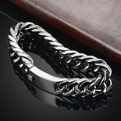 Men's double buckle bracelet