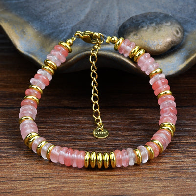 Dopamine colored natural bracelet for women