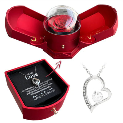 Valentine's Day necklace gift box