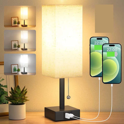 Desk lamp variable light A+C USB charging