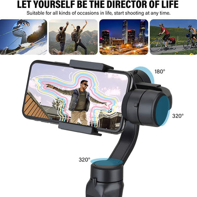 Handheld gimbal stabilizer mobile phone