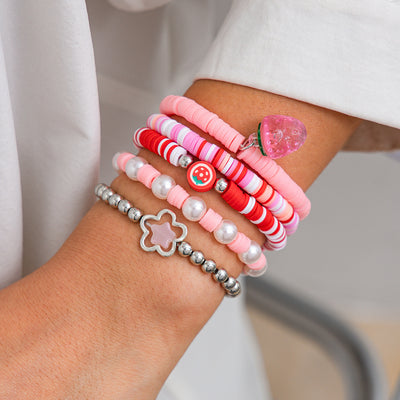 Sweet acrylic bracelet set