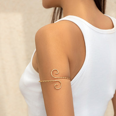 Spiral open arm bracelet