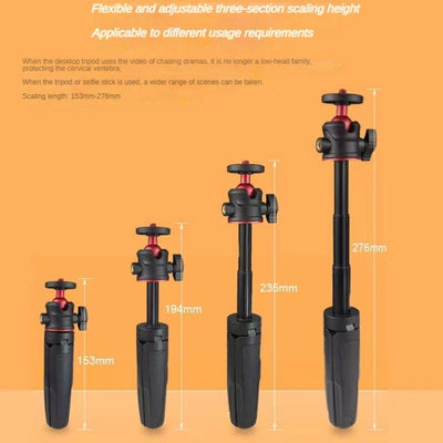 Mini desktop selfie stick tripod handheld photography live