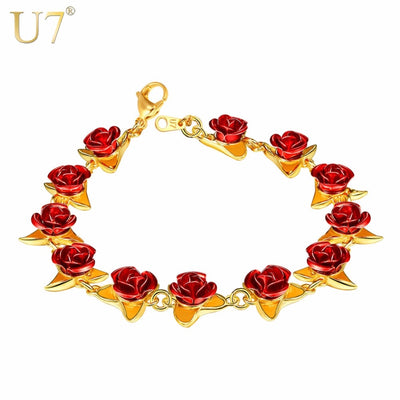 Red Rose Flowers Mother's Day Gift  Bracelets