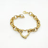 Heart-shaped bracelet necklace