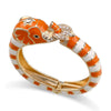 Fashion elephant enamel open bracelet