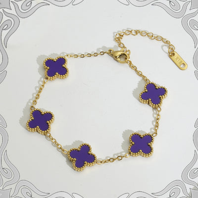 Four leaf clover bracelet for women