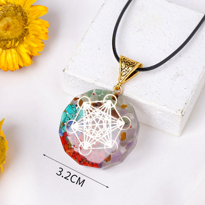 Rainbow Stone Orgone Pendant Necklace