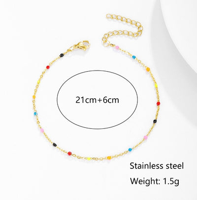 Dopamine style ankle women's bracelet