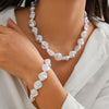 Fashionable irregular pearl luxury necklace set