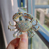 Full diamond crab brooch female