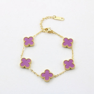 Four leaf clover bracelet for women