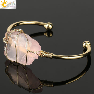 Irregular Crystal Quartz Bracelets for Women