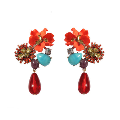 Autumn winter long earrings