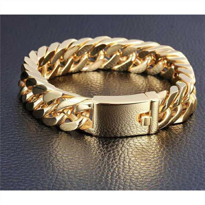 Men's double buckle bracelet