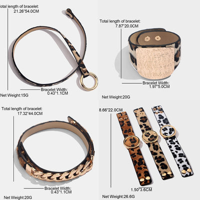 Leopard Bangle Bracelets For Women