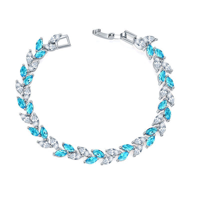 Crystal Willow Leaf Bracelet