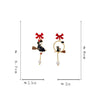 Bow cartoon character earrings